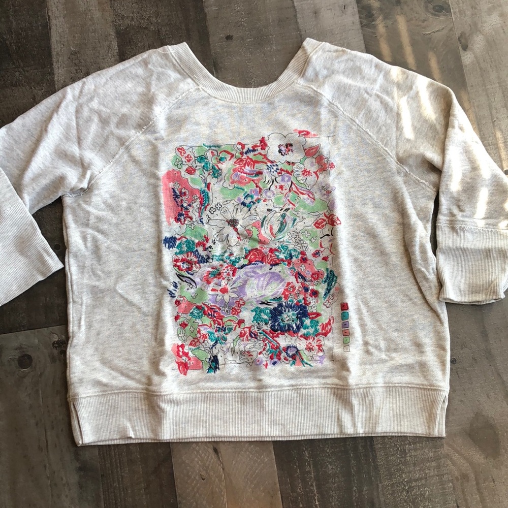 Anthropologie paint by numbers graphic sweatshirt